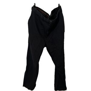 Haggar Men's Dress Pants Size 42x32 Classic Fit Flat Front Black